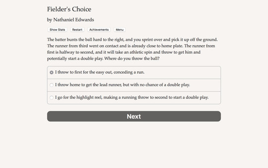 The Fielder's Choice minimum requirements