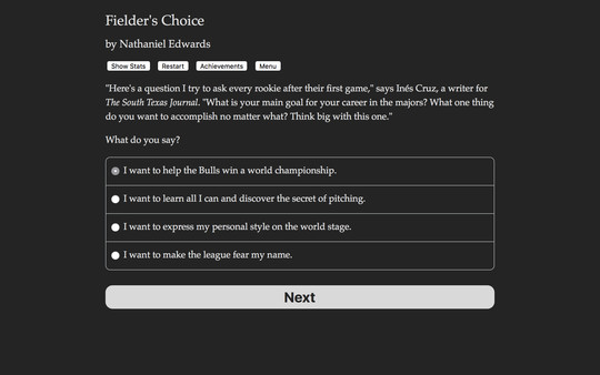 The Fielder's Choice game for Linux 1