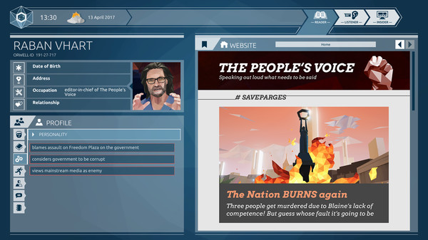 Скриншот из Orwell: Ignorance is Strength - OST Скриншот из Orwell: Ignorance is Strength - OST