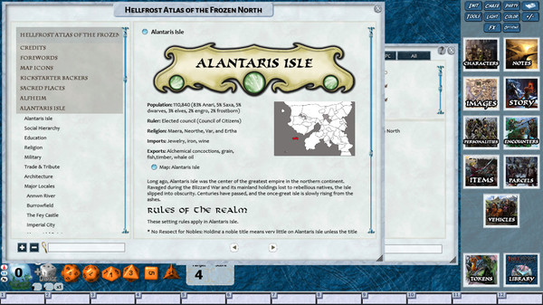 Скриншот из Fantasy Grounds - Hellfrost: Atlas of the Frozen North (Savage Worlds)