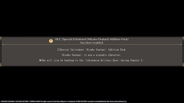 Скриншот из Dark Rose Valkyrie: Special Enlistment [Miyako Osatani] Addition Pack