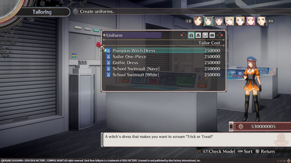 Скриншот из Dark Rose Valkyrie: Extra Costumes Set