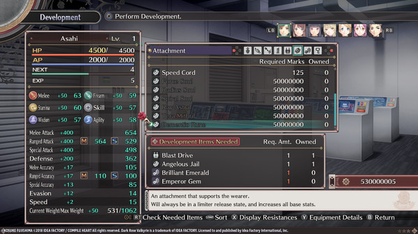 Скриншот из Dark Rose Valkyrie: Extra Equipment Set