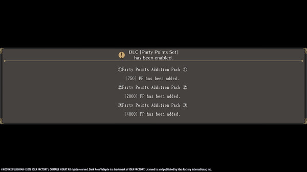 Скриншот из Dark Rose Valkyrie: Party Points Set