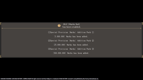 Скриншот из Dark Rose Valkyrie: Marks Set