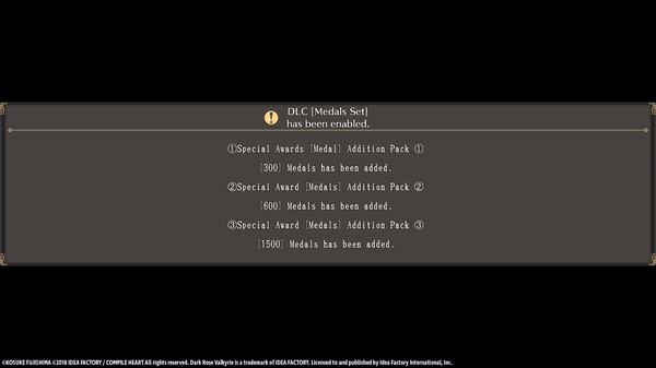 Скриншот из Dark Rose Valkyrie: Medals Set