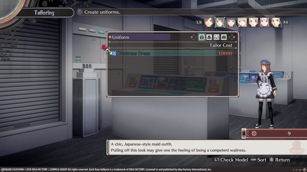 Скриншот из Dark Rose Valkyrie: Dark Rose Waitress Set