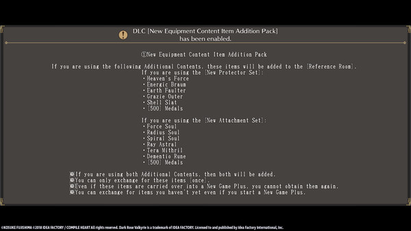 Скриншот из Dark Rose Valkyrie: New Equipment Content Item Addition Pack