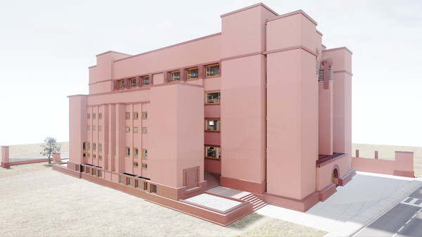 Скриншот из Larkin building by Frank Lloyd Wright