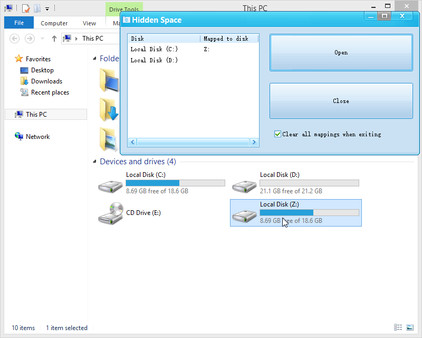 Hidden Spacefor windows and Linux 1