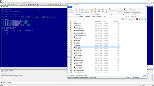 Скриншот из GLBasic SDK