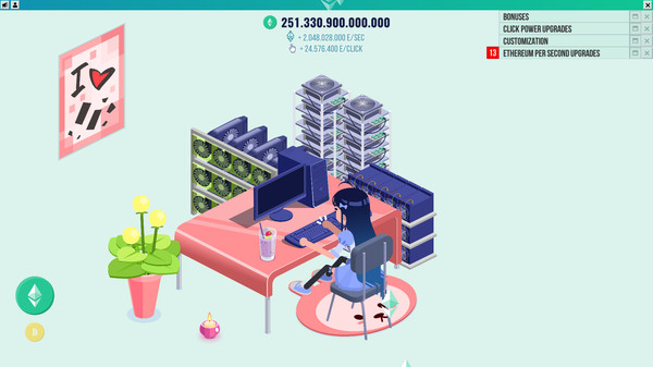 Скриншот из Cryptocurrency Clicker