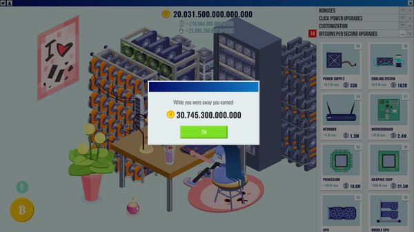 Скриншот из Cryptocurrency Clicker