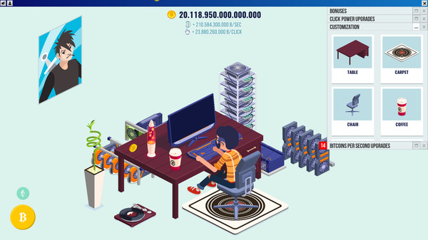 Скриншот из Cryptocurrency Clicker