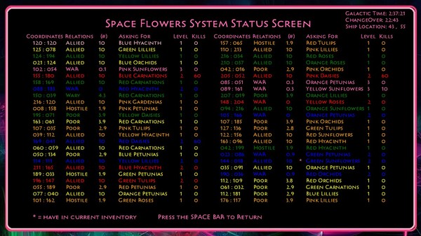 Space Flowers game for Linux 1