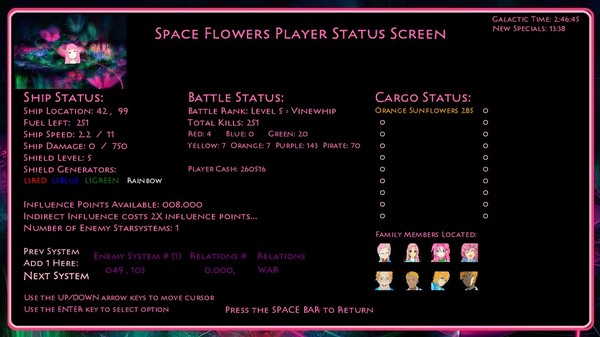 Space Flowers screenshot