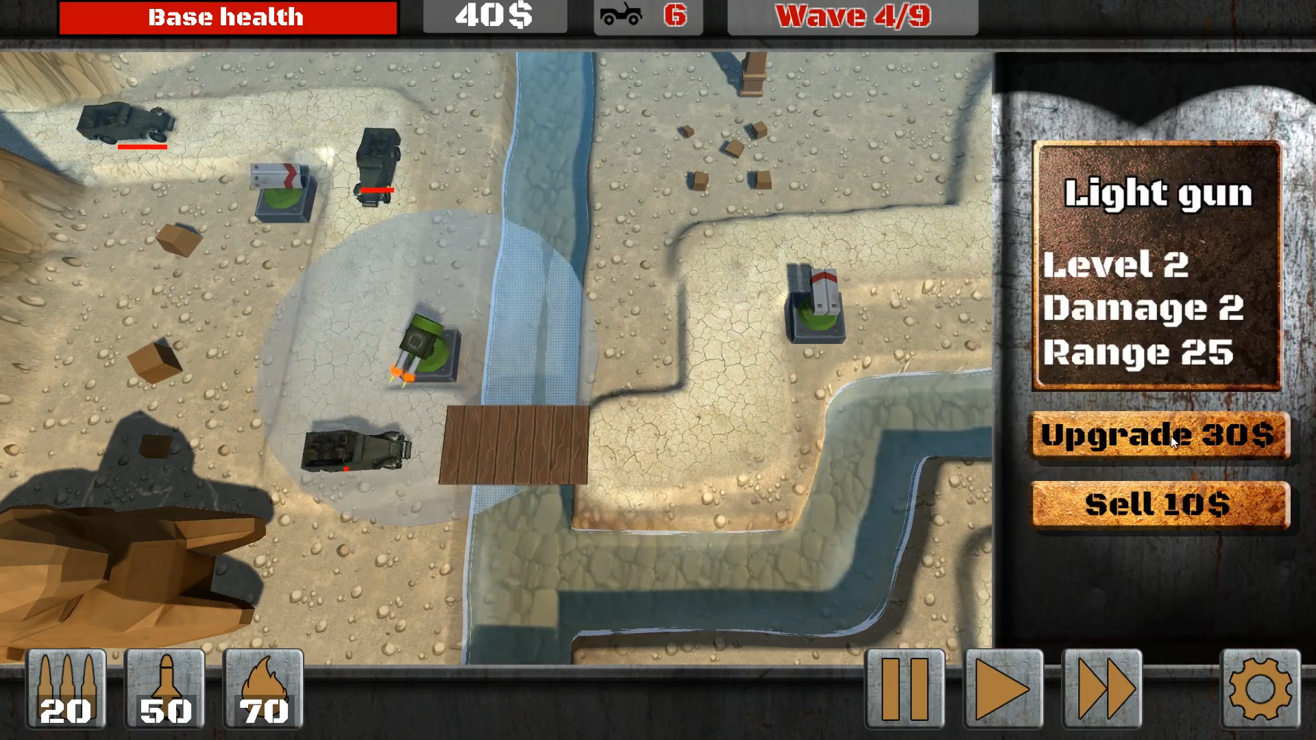 Game playing screen shot of FPS game “Sudden Attack.”