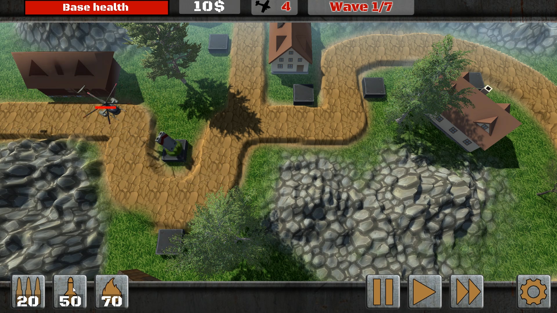 Game playing screen shot of FPS game “Sudden Attack.”