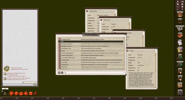 Скриншот из Fantasy Grounds - Elemental Spells (Castles & Crusades)