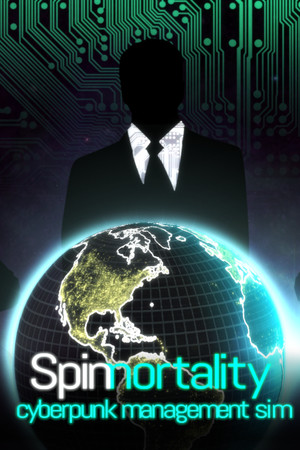 Spinnortality | cyberpunk management sim poster image on Steam Backlog