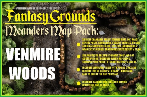 Скриншот из Fantasy Grounds - Meanders Map Pack: Venmire Woods (Map Pack)