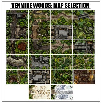 Скриншот из Fantasy Grounds - Meanders Map Pack: Venmire Woods (Map Pack)