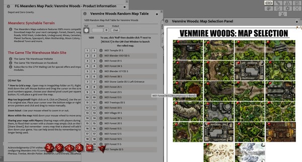 Скриншот из Fantasy Grounds - Meanders Map Pack: Venmire Woods (Map Pack)