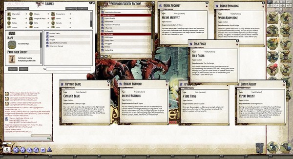 Скриншот из Fantasy Grounds - Pathfinder Society Roleplaying Guild Guide (PFRPG)
