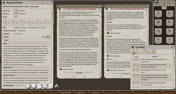 Скриншот из Fantasy Grounds - The Valkyrie: A New Hybrid Class (5E)
