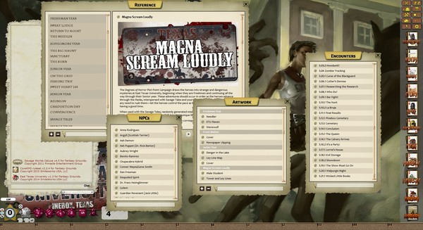 Скриншот из Fantasy Grounds - ETU: Degrees of Horror (Savage Worlds)
