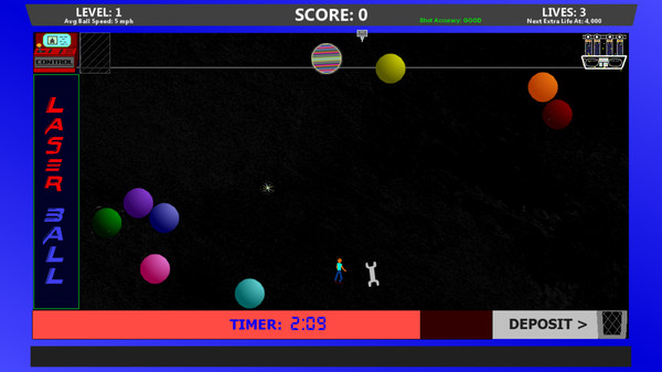 Laser Ball game for Linux 1