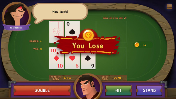 Black Jack Story game for Linux 1