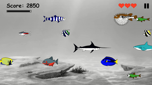 Скриншот из Hungry Games: Survive in a world of predatory fish Скриншот из Hungry Games: Survive in a world of predatory fish