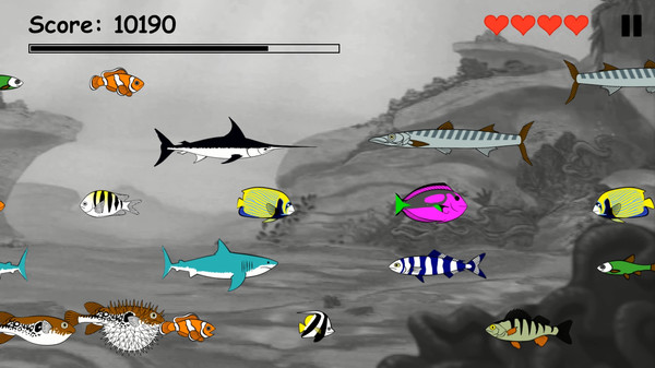 Скриншот из Hungry Games: Survive in a world of predatory fish Скриншот из Hungry Games: Survive in a world of predatory fish