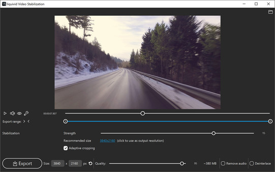 Скриншот из liquivid Video Stabilization
