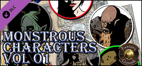 Fantasy Grounds - Monstrous Characters Vol 1 (Token Pack)