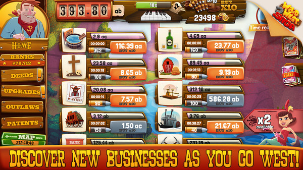 Wild West Saga: Idle Tycoon Clicker game for windows Pc 1