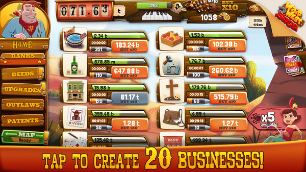Wild West Saga: Idle Tycoon Clicker game for Linux 1