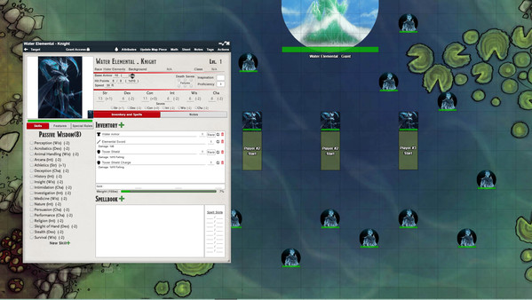 Скриншот из GM Forge - Virtual Tabletop