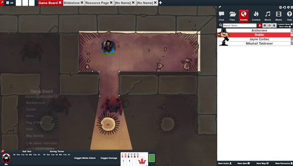 Скриншот из GM Forge - Virtual Tabletop