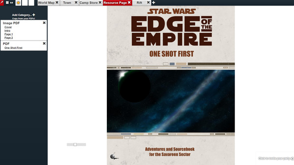 Скриншот из GM Forge - Virtual Tabletop