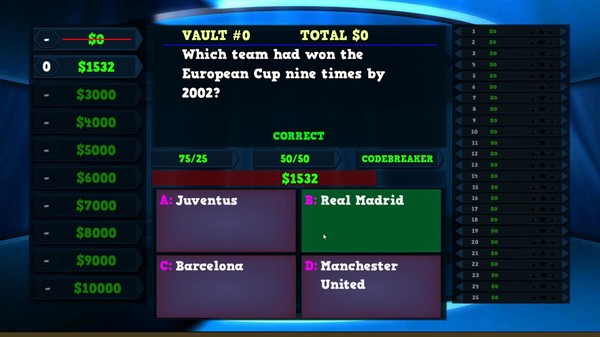 Trivia Vault: Soccer Trivia minimum requirements