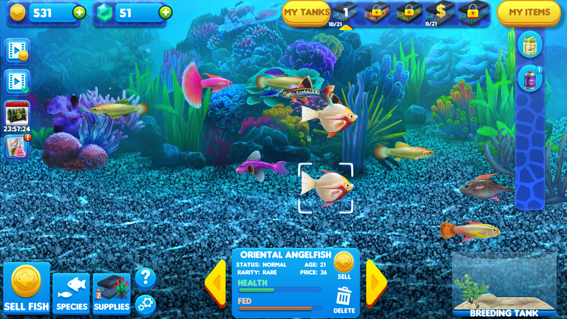 magic fish in fish tycoon 2