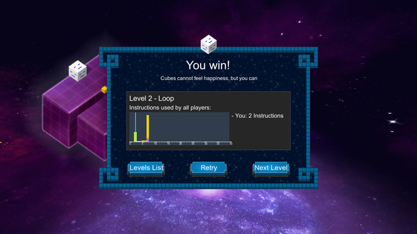 Скриншот из God is a Cube: Programming Robot Cubes