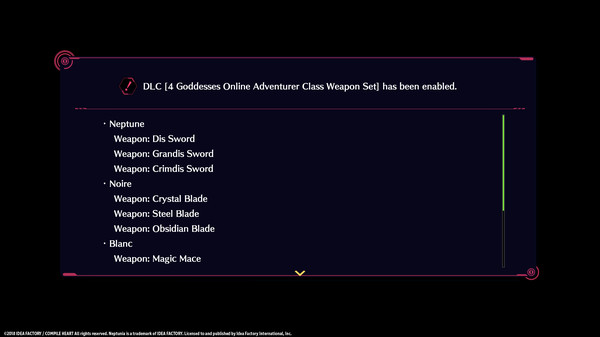 KHAiHOM.com - Megadimension Neptunia VIIR - 4 Goddesses Online Adventurer Class Weapon Set | 四女神オンライン 冒険者級 武器セット | 四女神Ｏｎｌｉｎｅ 冒險家級 武器套組