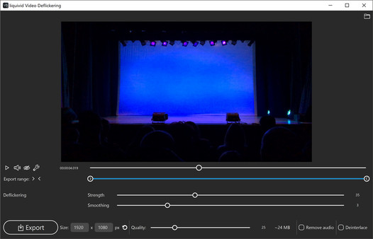 liquivid Video Deflickering recommended requirements