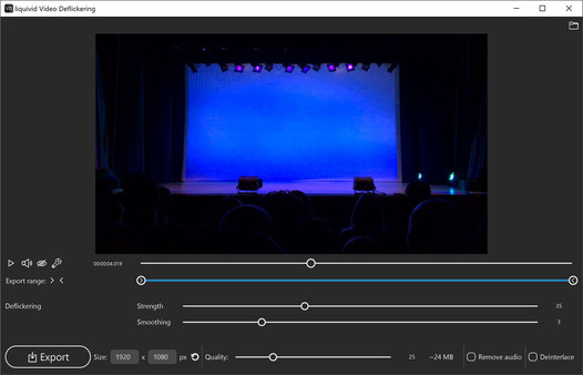 Скриншот из liquivid Video Deflickering
