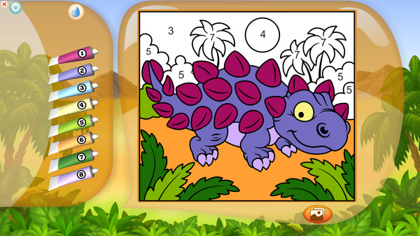 Скриншот из Color by Numbers - Dinosaurs