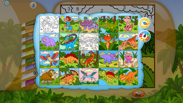 Color by Numbers - Dinosaurs game for Linux 1