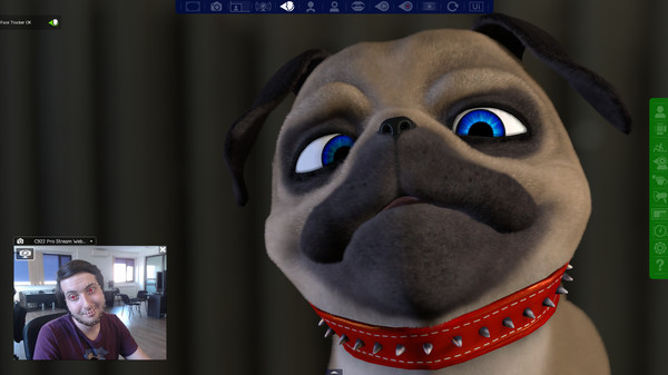 Скриншот из FaceRig Julien the Pug Avatar